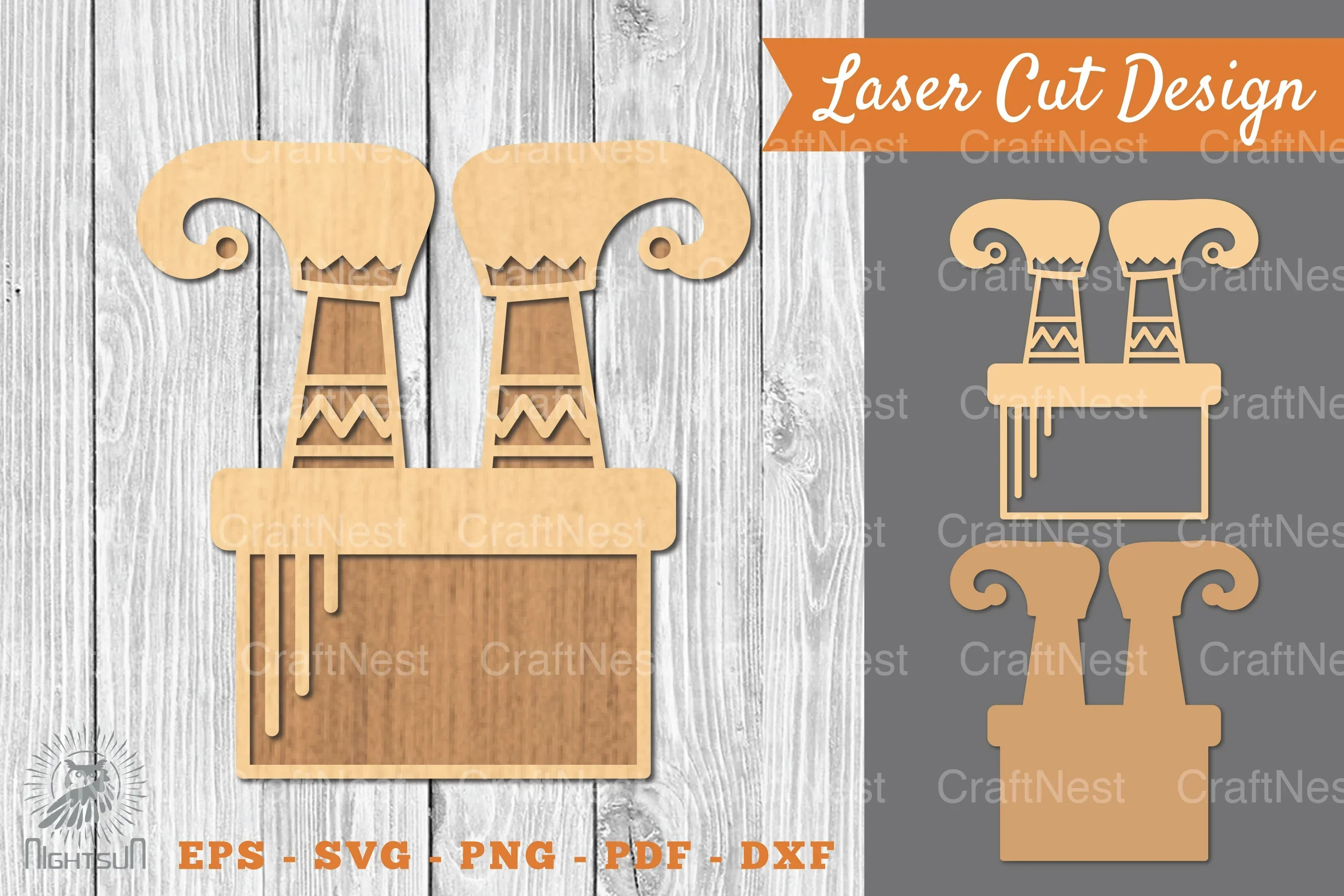 Elf Feet Laser Cut Decoration Clipart Bundle