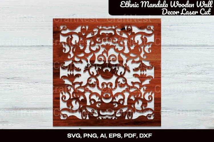Ethnic Mandala Wooden Wall Decor Laser Cut Bundle