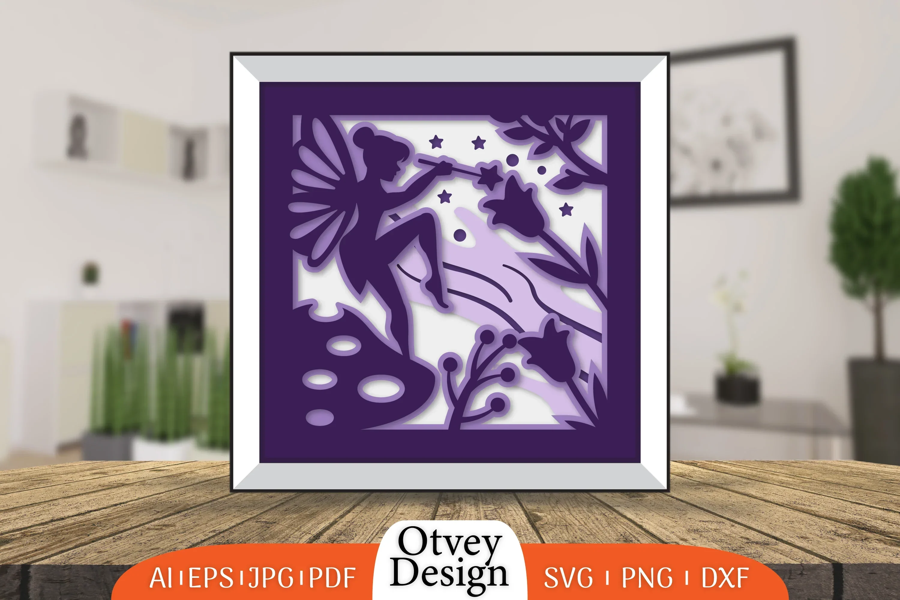 Fairy 3D Shadowbox Layered SVG Bundle
