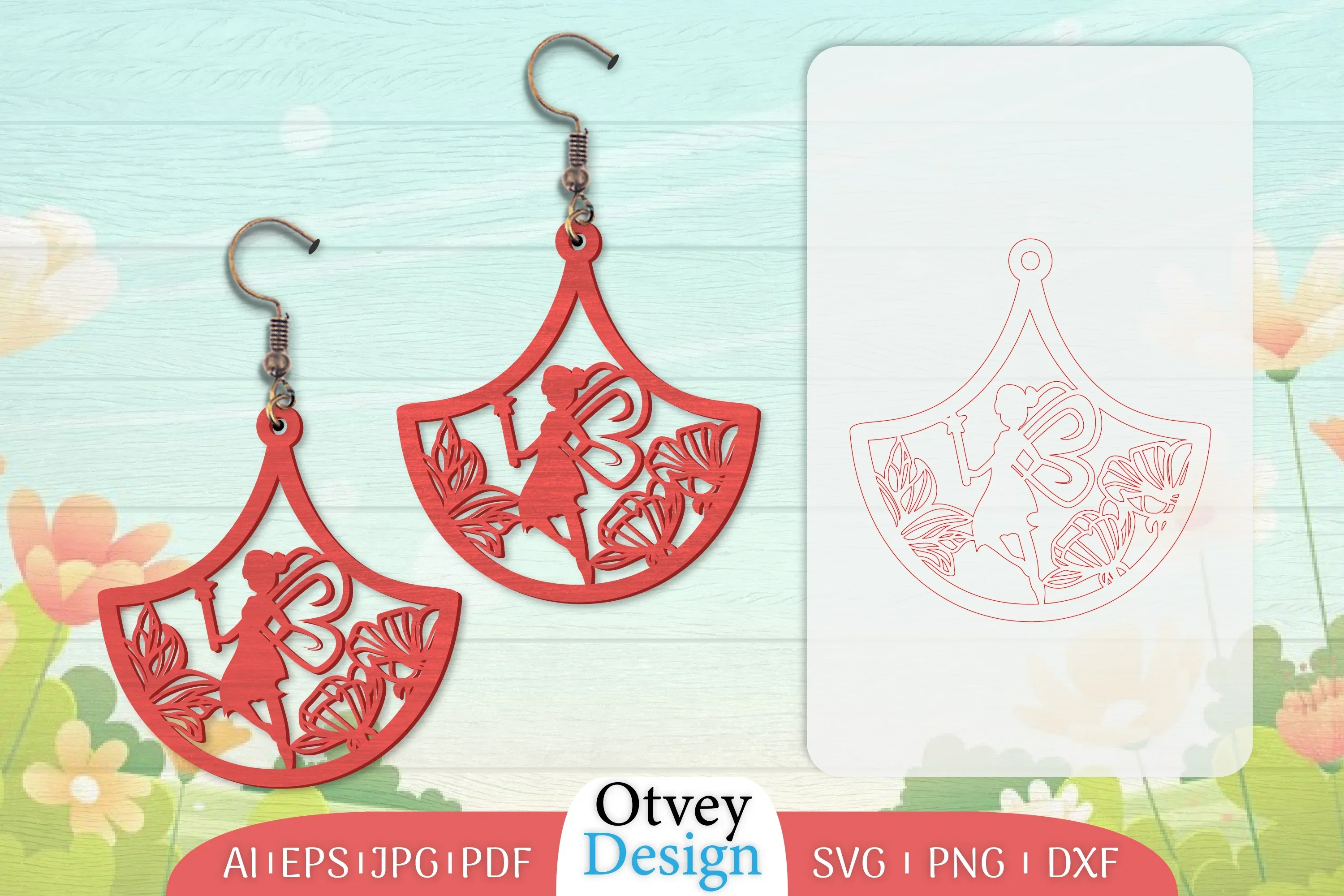 Fairy Earring Lasercut SVG Bundle