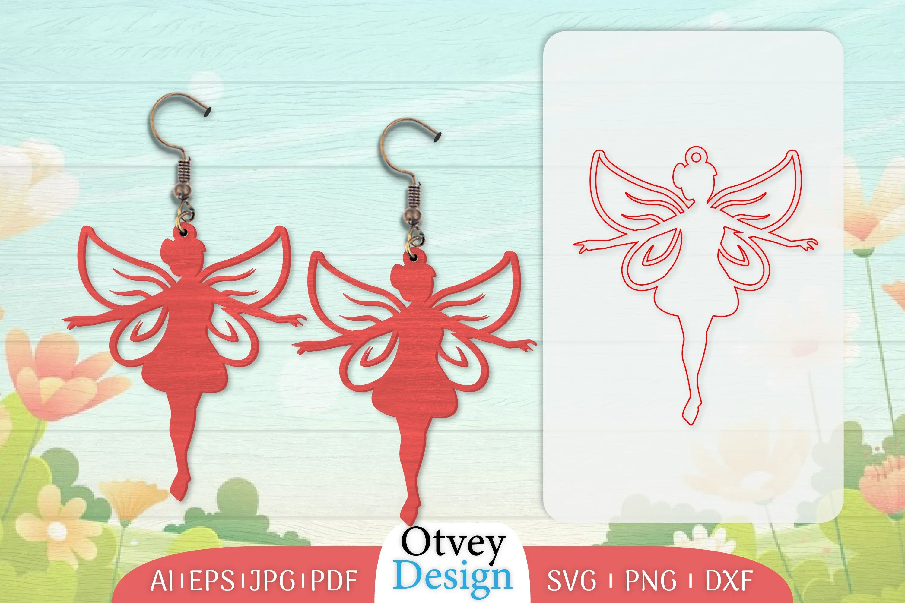 Fairy Earring Lasercut SVG Bundle