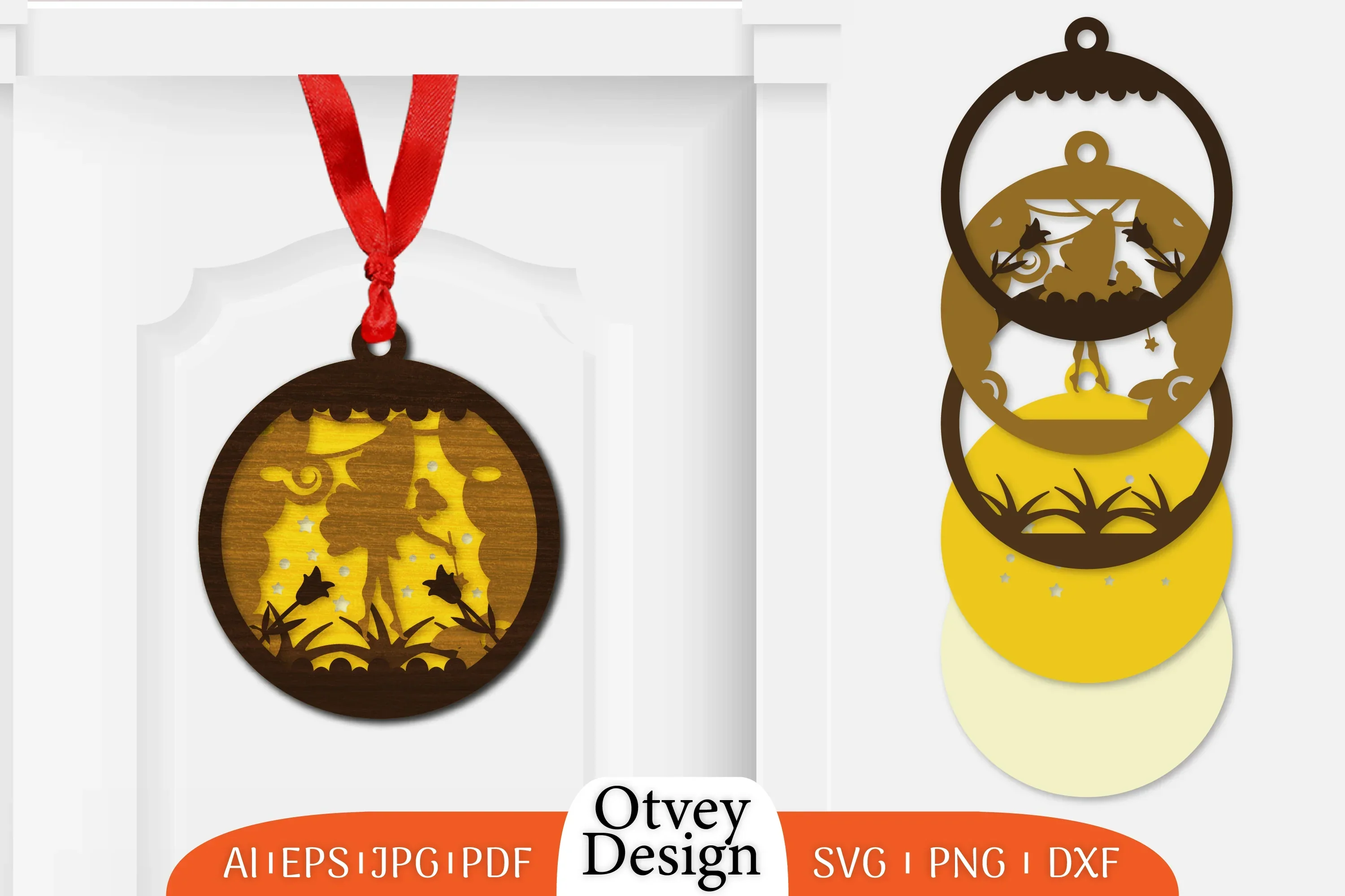 Fairy Ornament Lasercut SVG Bundle