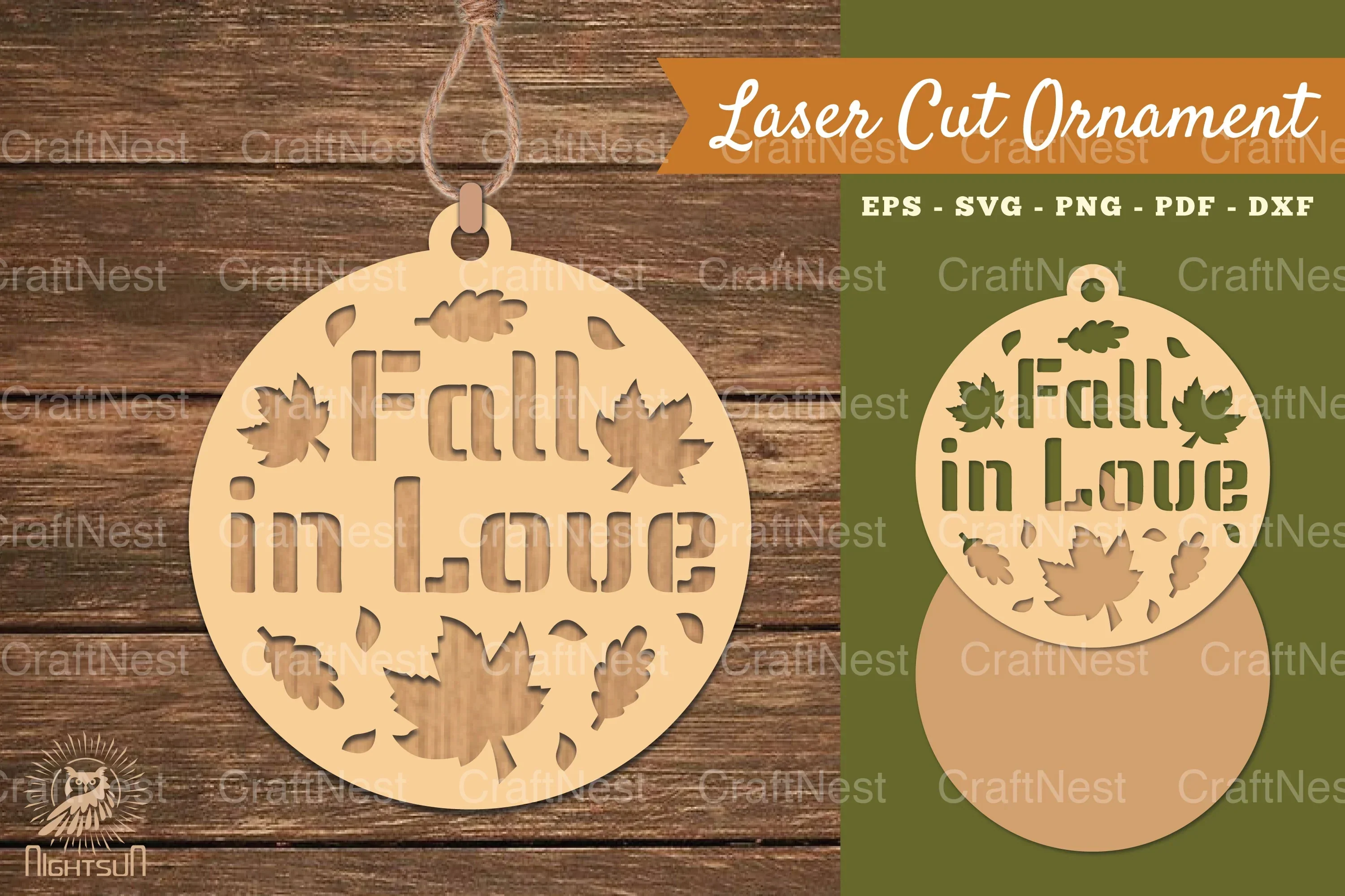 Fall In Love Laser Cut Ornament SVG Bundle