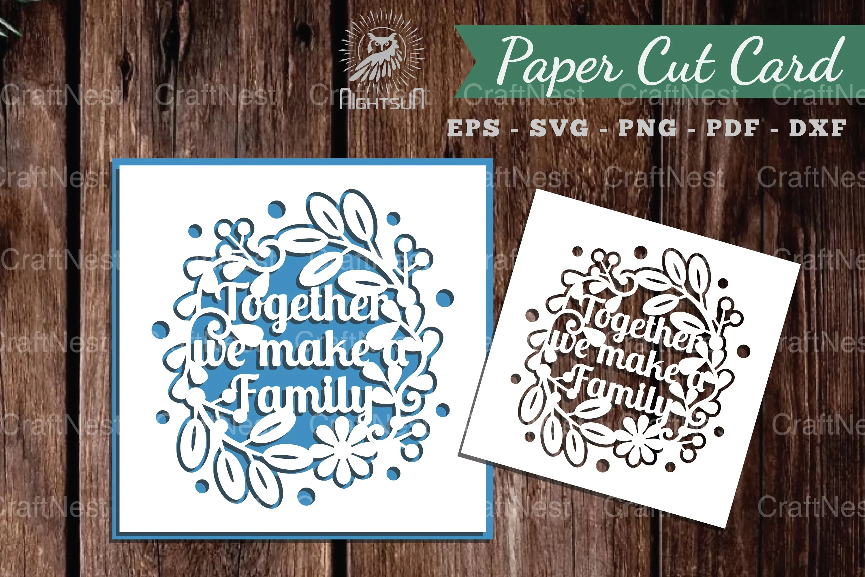 Family Papercut Card SVG Bundle