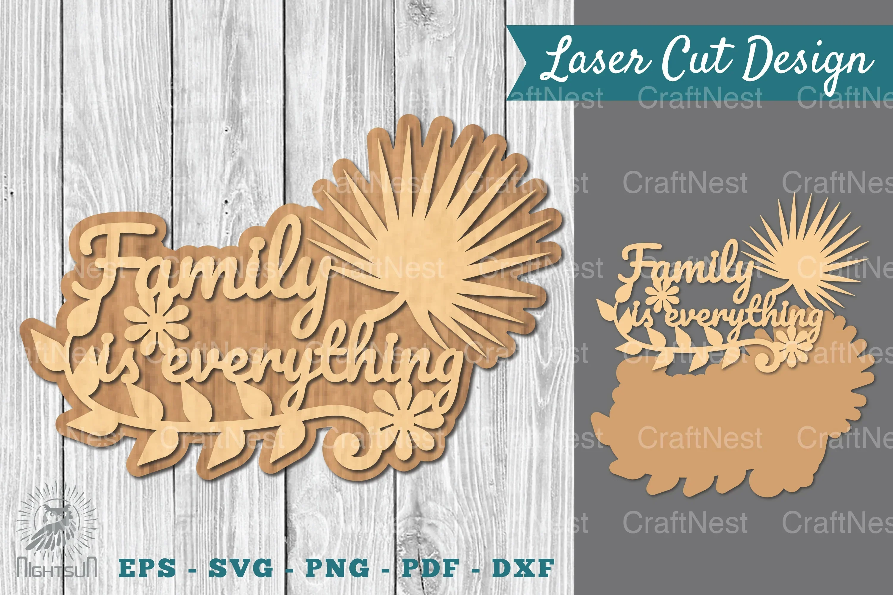 Family Quotes Laser Cut Sign SVG Bundle