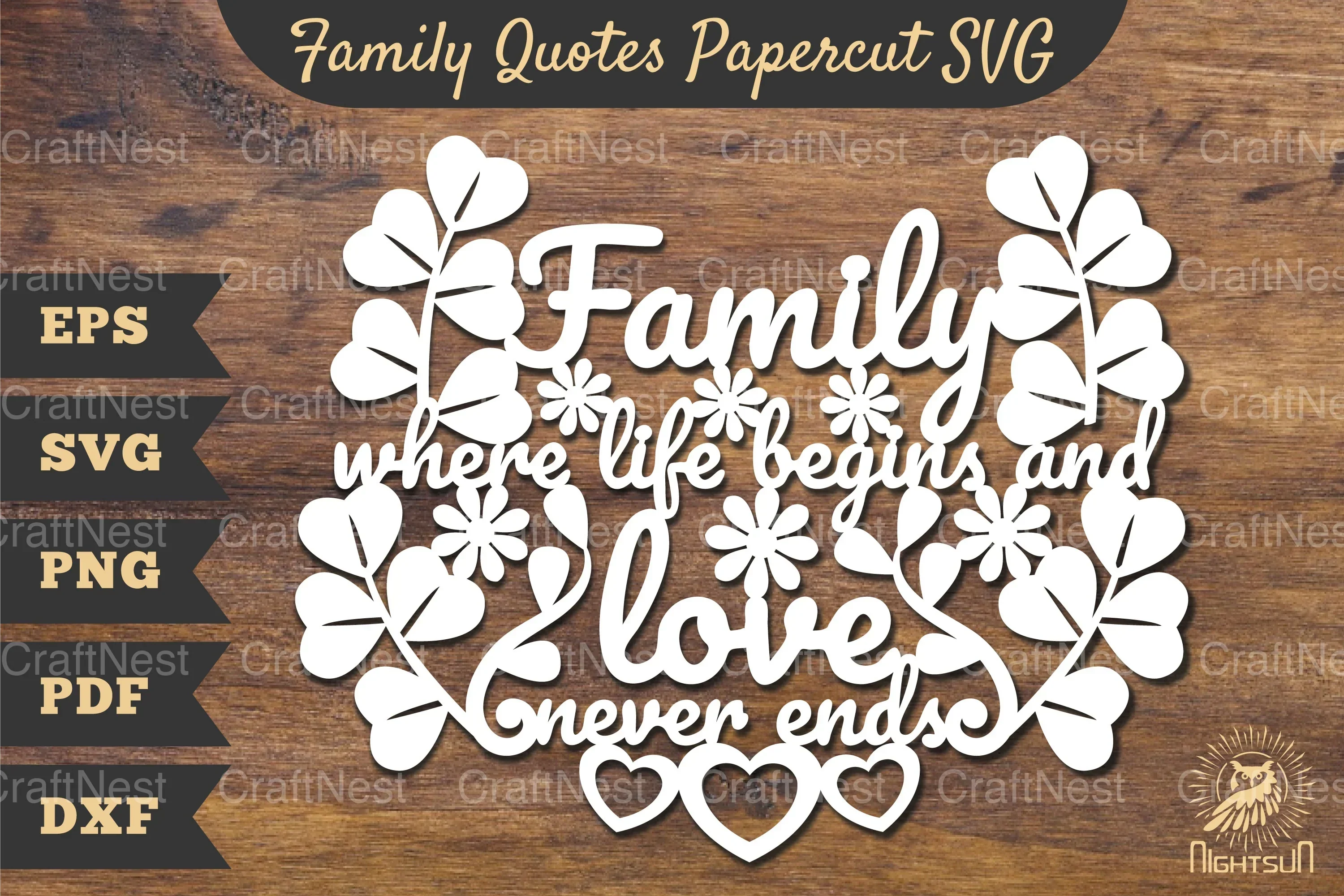 Family Quotes Papercut SVG Bundle