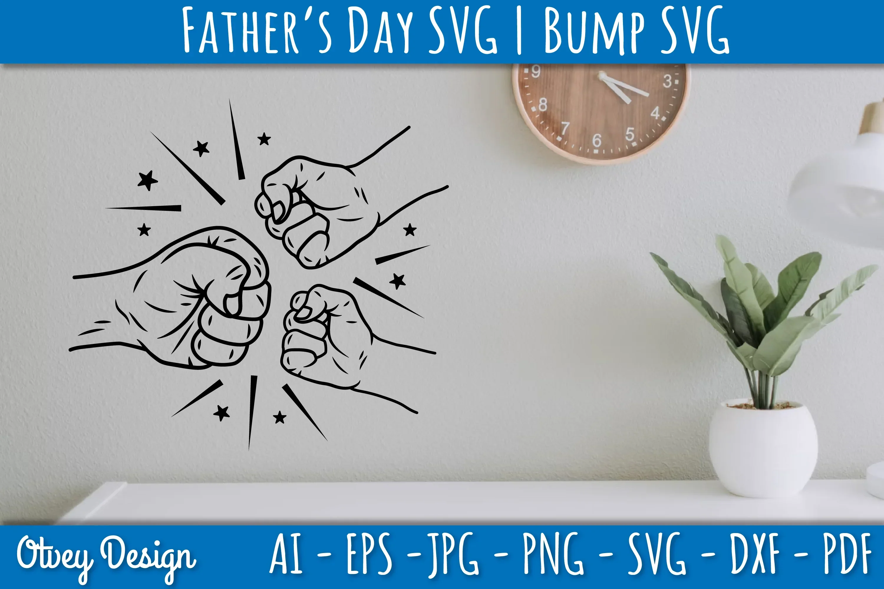 Father's Day Fist Bump SVG Bundle - Image 4