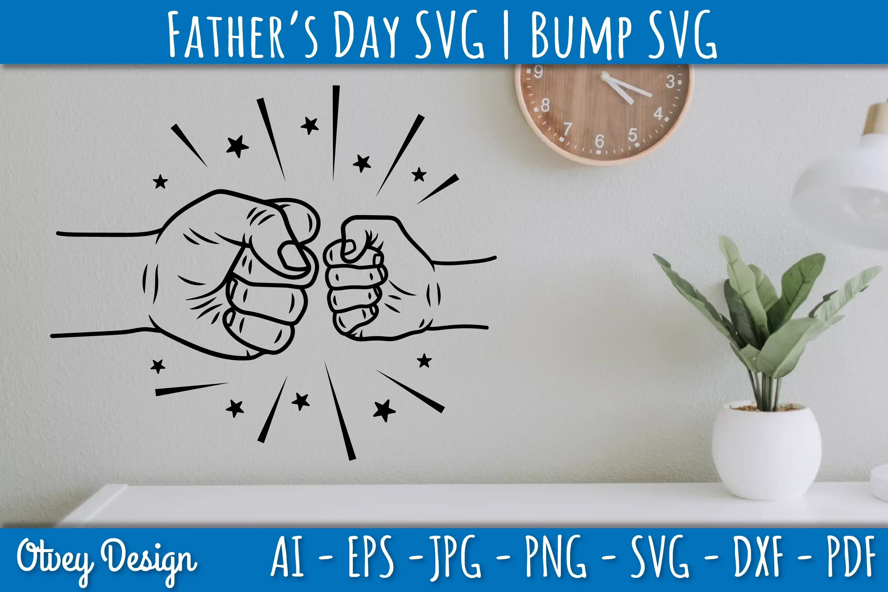 Father's Day Fist Bump SVG Bundle - Image 4