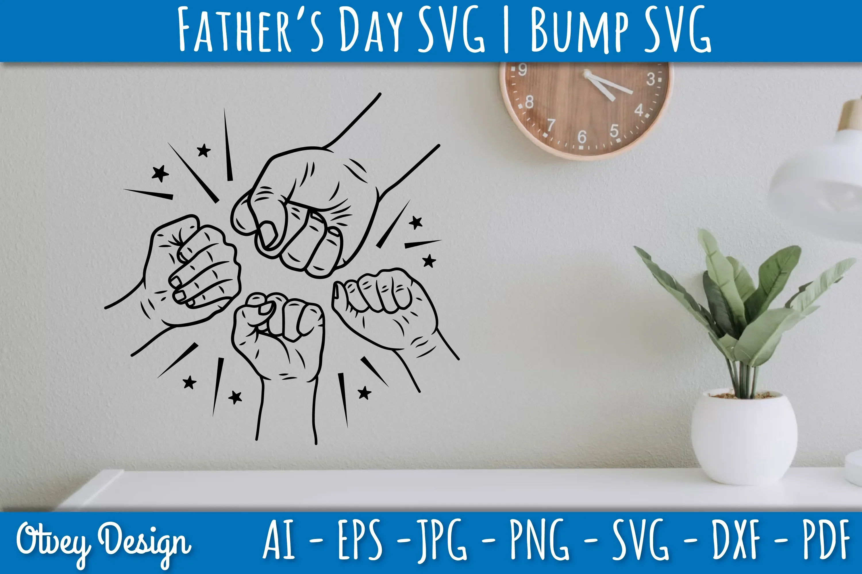 Father's Day Fist Bump SVG Bundle - Image 4