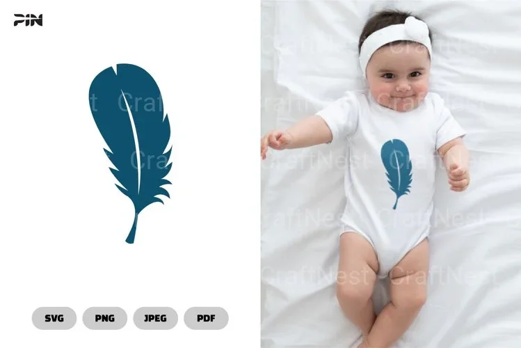 Feather Scandinavian Doodle Clipart Bundle