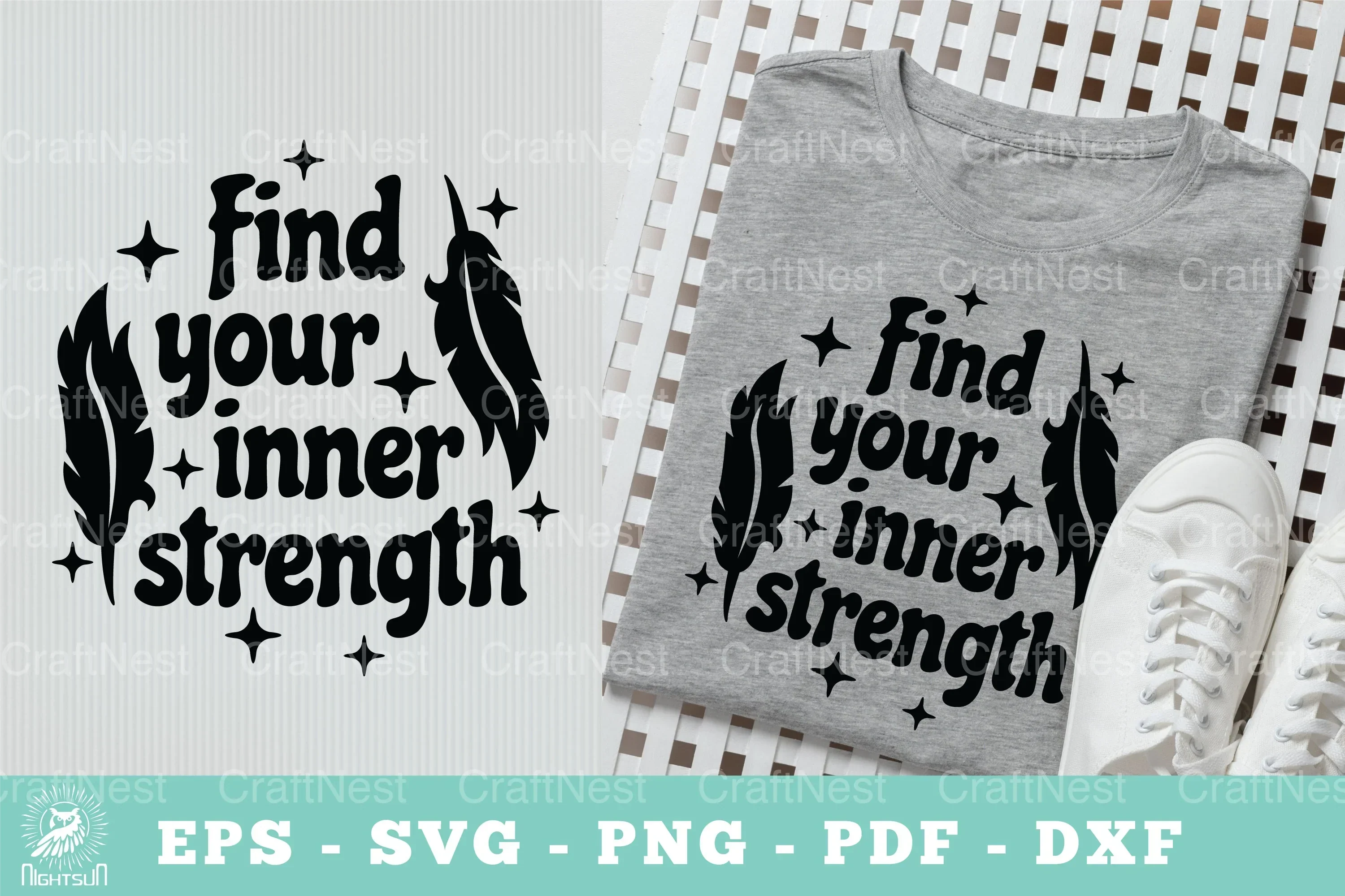 Find Your Inner Strength Motivational Clipart Bundle