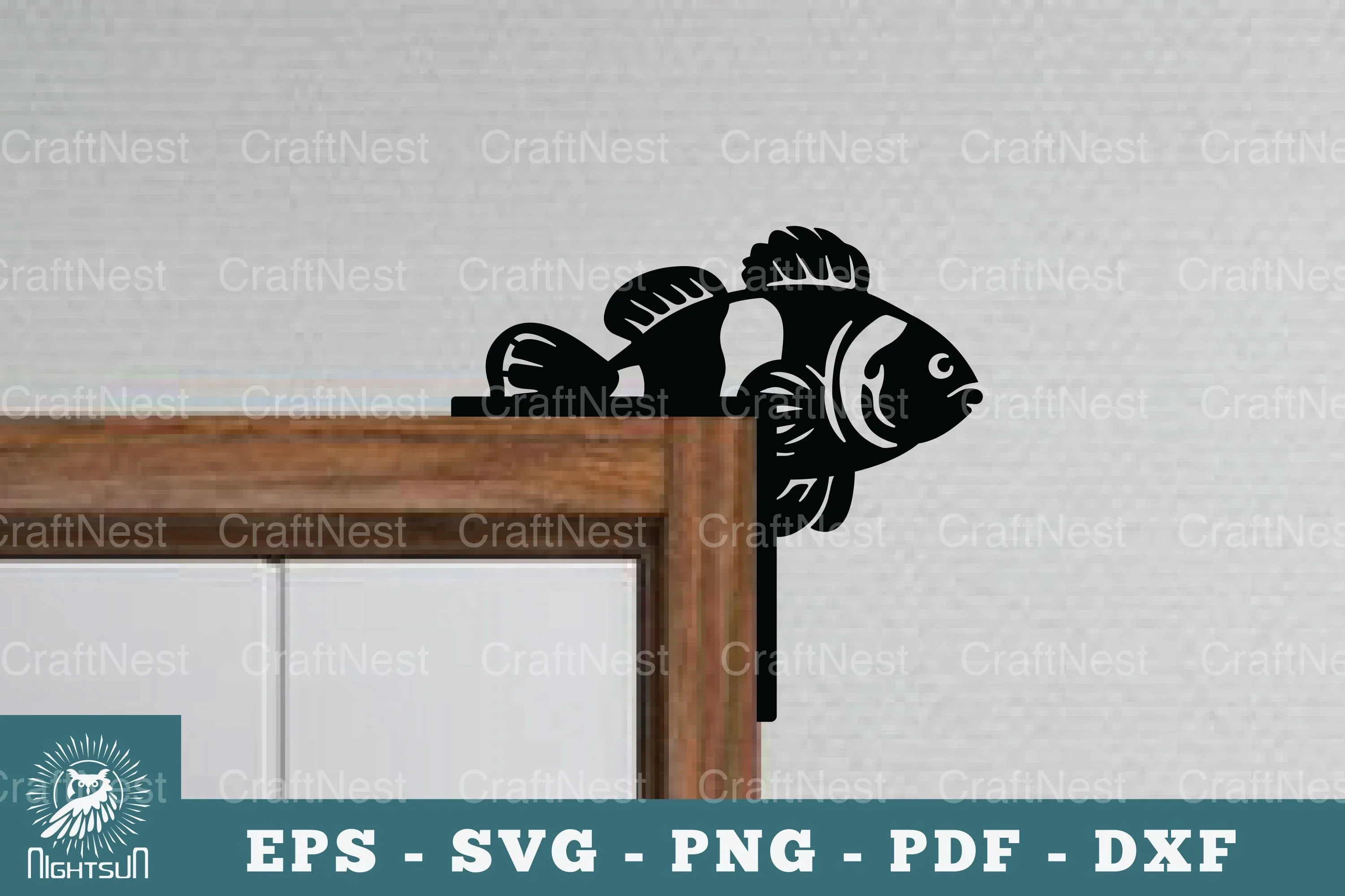 Fish Door Corner Lasercut SVG Bundle
