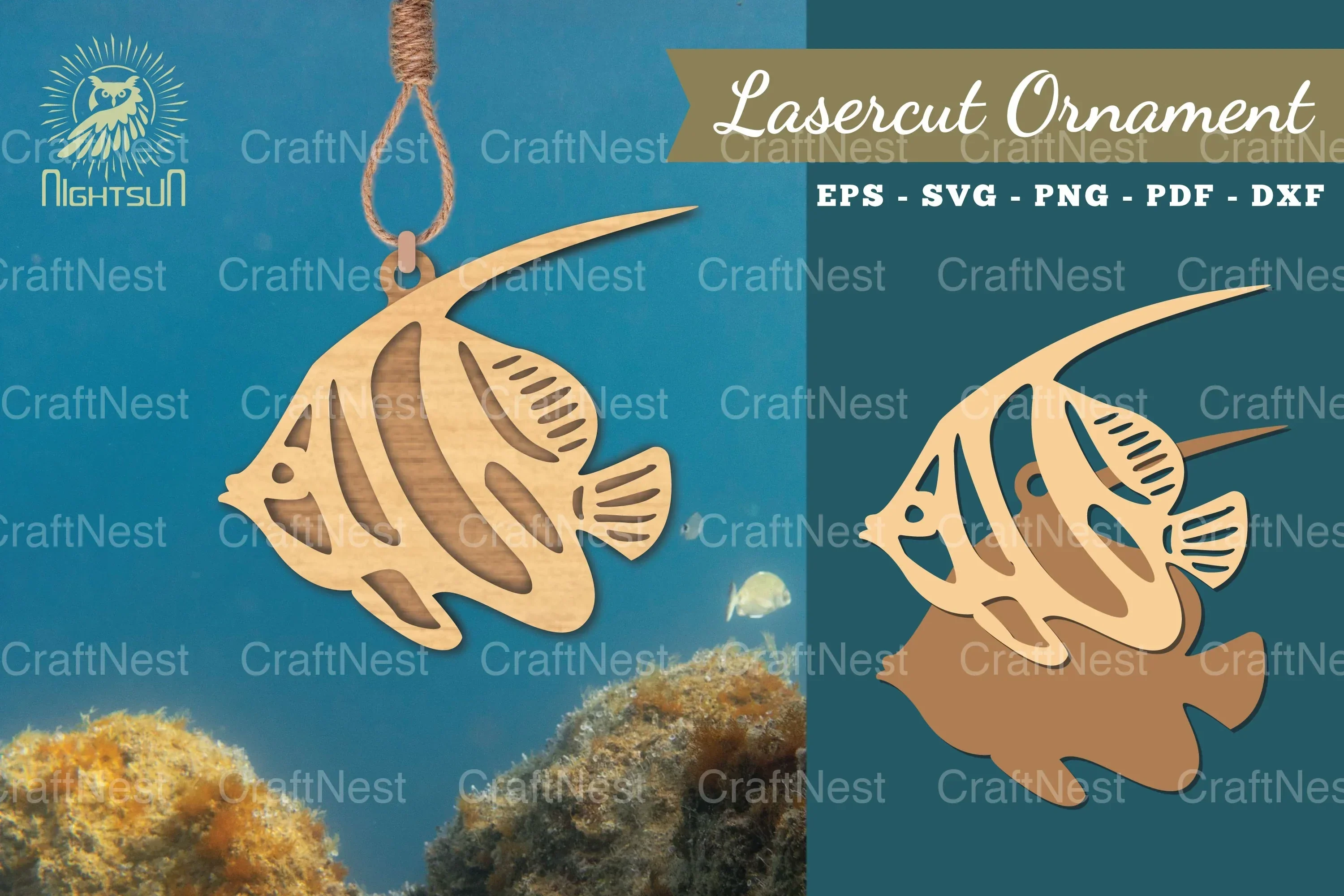 Fish Laser Cut Ornament SVG Bundle