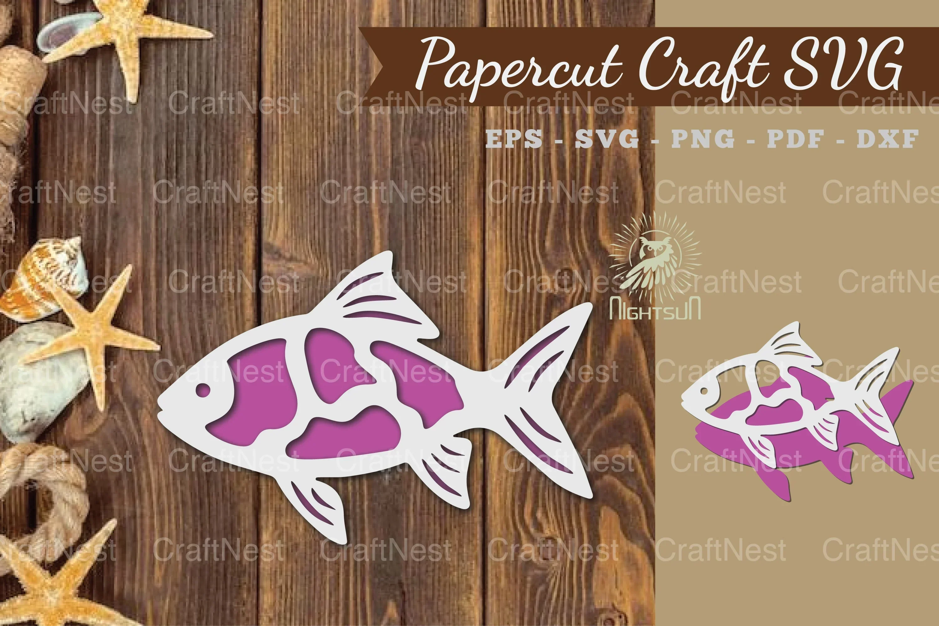 Fish Paper Cut SVG Bundle