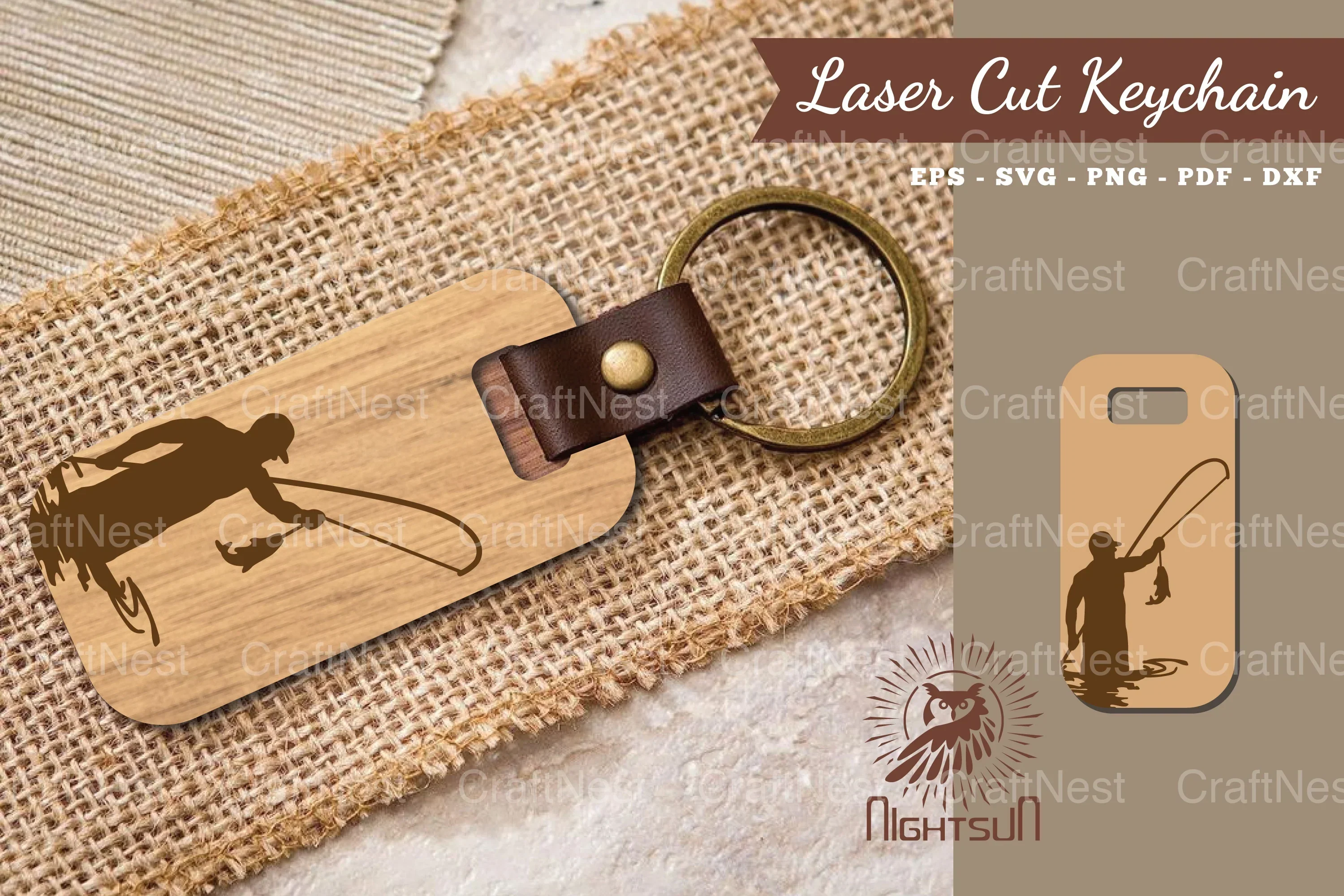 Fishing Keychain SVG Bundle