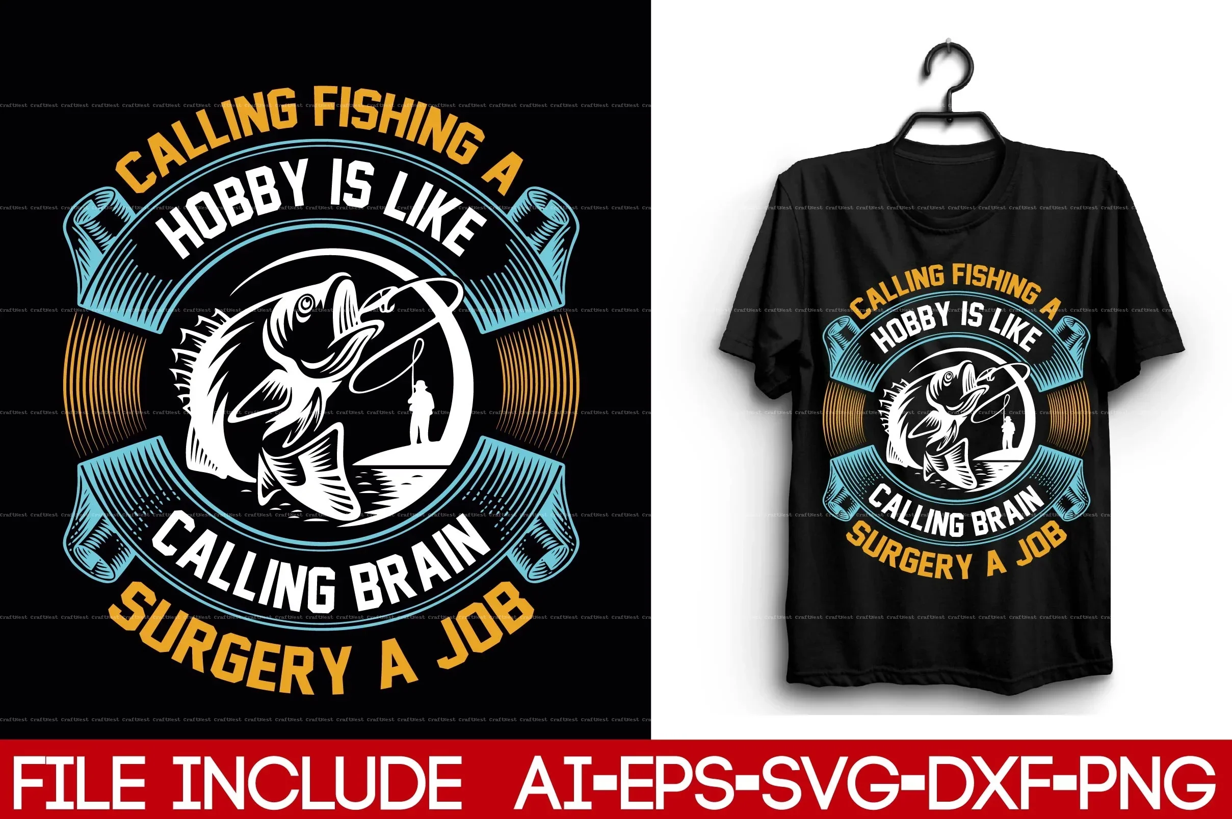 Fishing T-Shirt Design SVG Bundle - Image 10