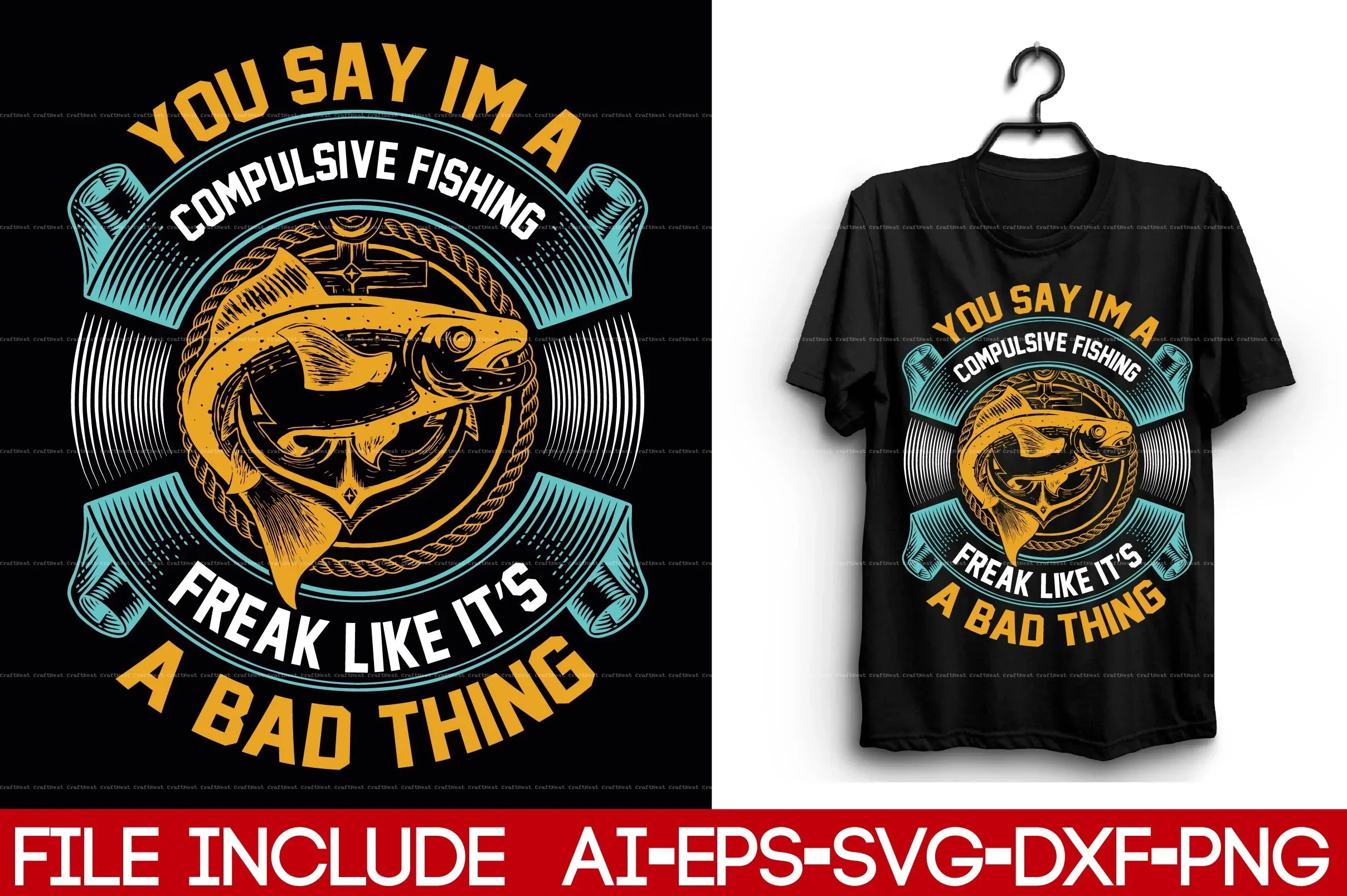 Fishing T-Shirt Design SVG Bundle - Image 4