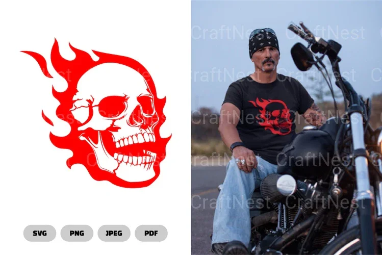 Flaming Skull SVG Bundle