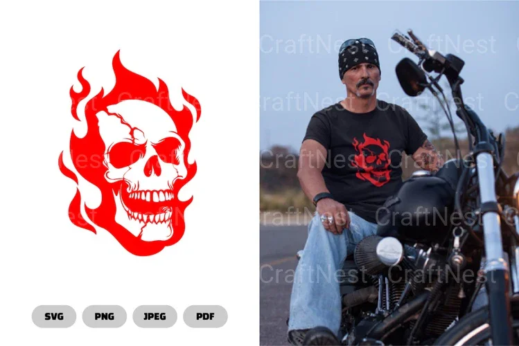 Flaming Skull SVG Bundle