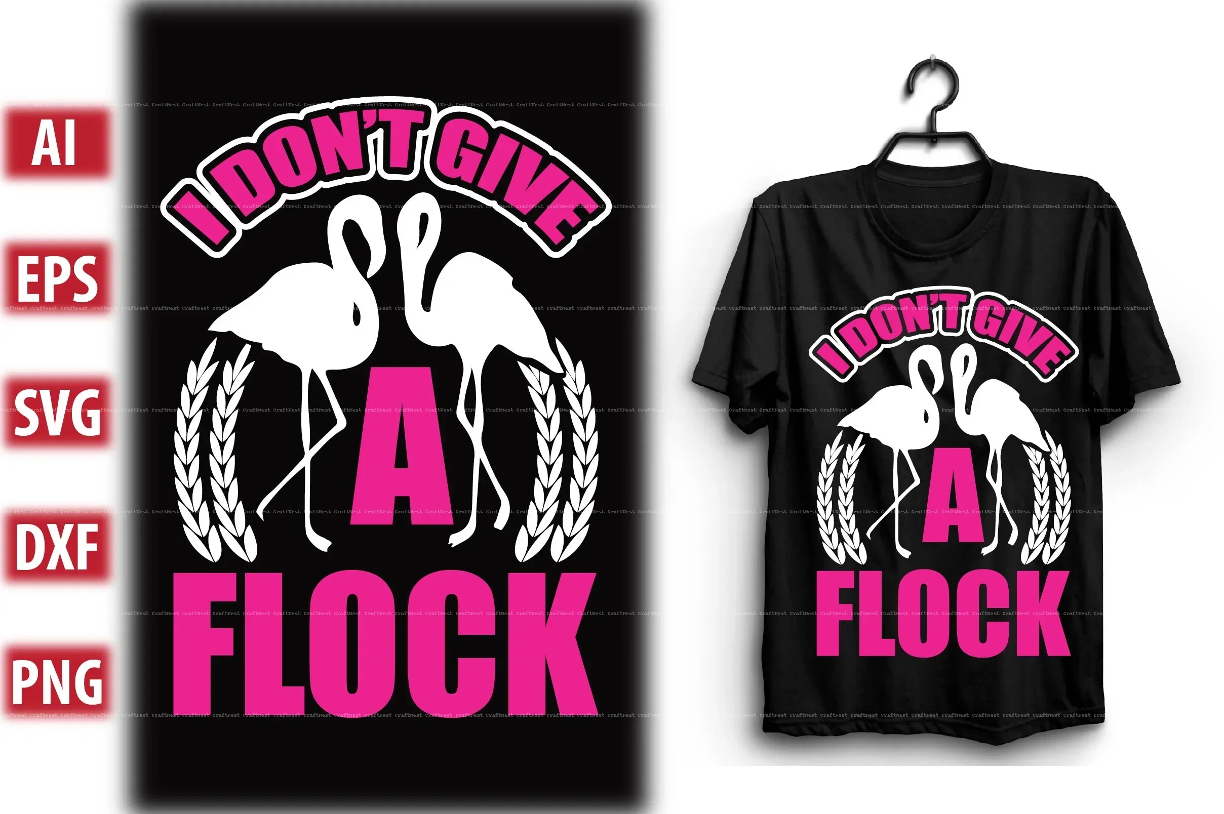 Flamingo T-Shirt Design SVG Bundle - Image 13