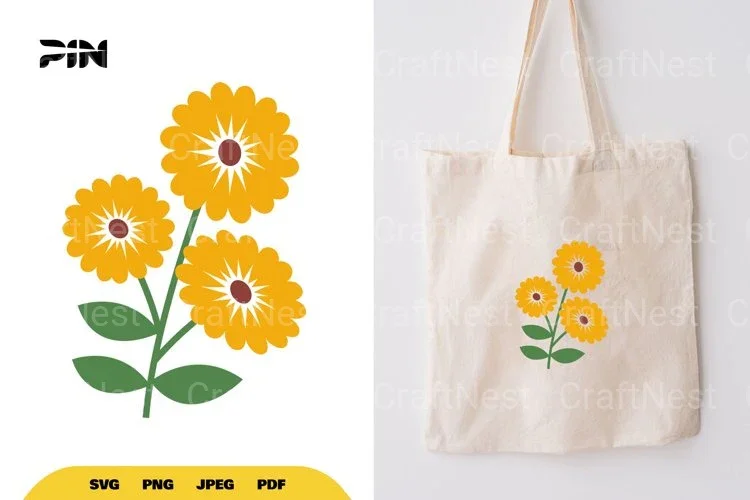 Flat Flower Illustration SVG Bundle