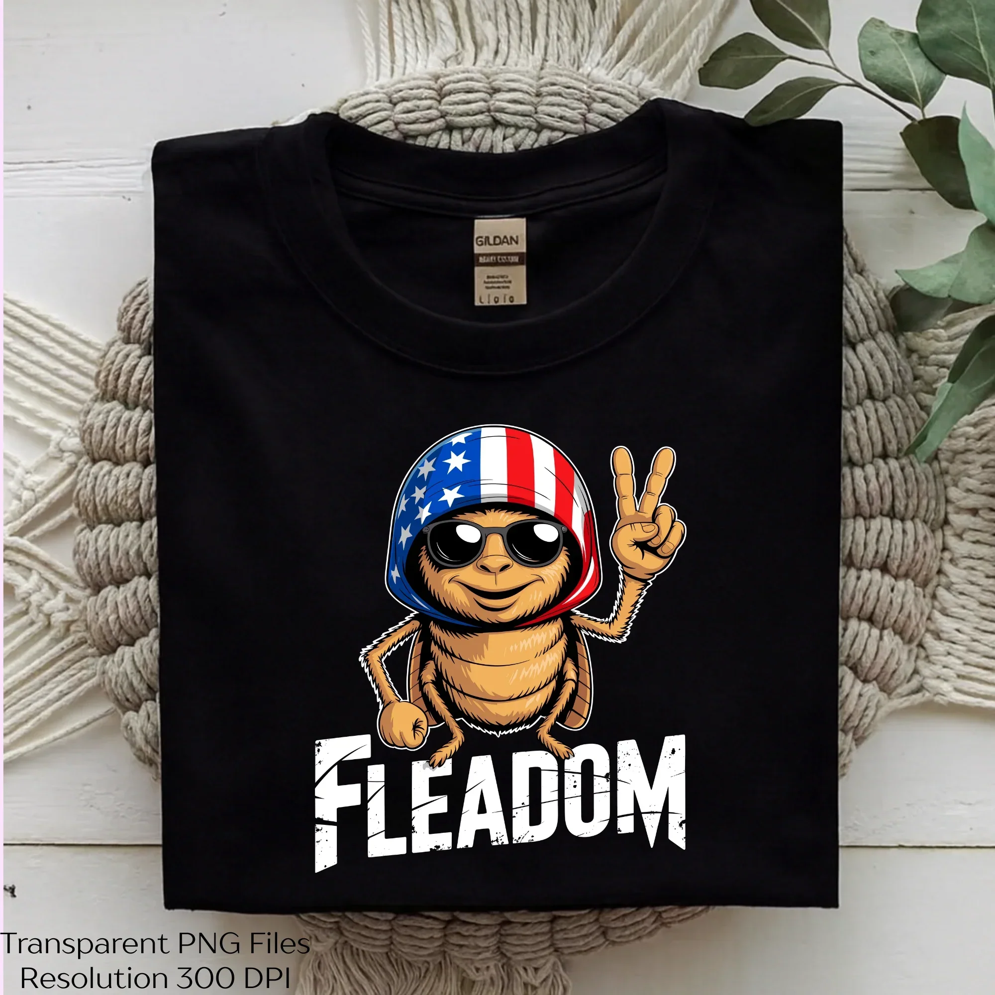 Fleadom 4th of July Peace Insect Clipart Bundle