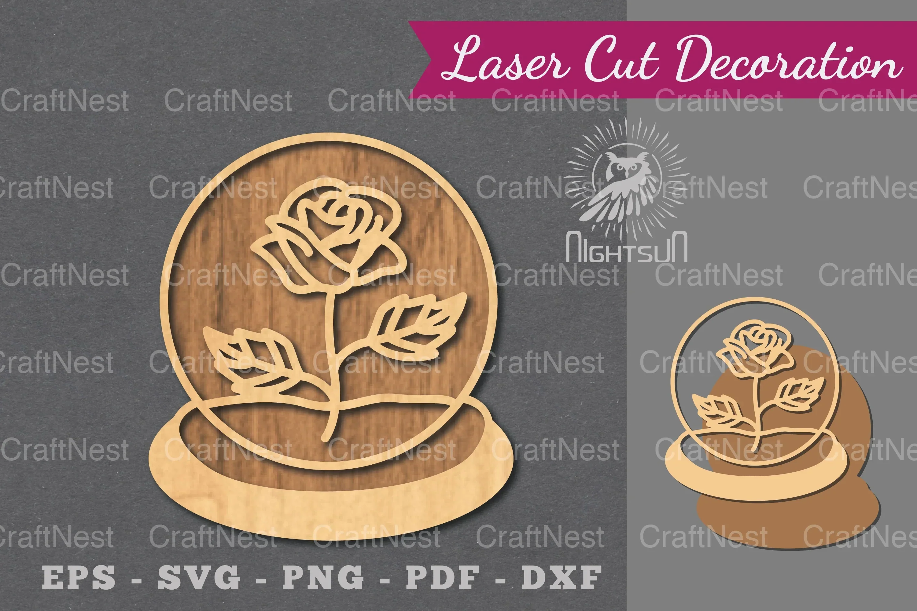 Floral Ball Laser Cut Decoration Clipart Bundle