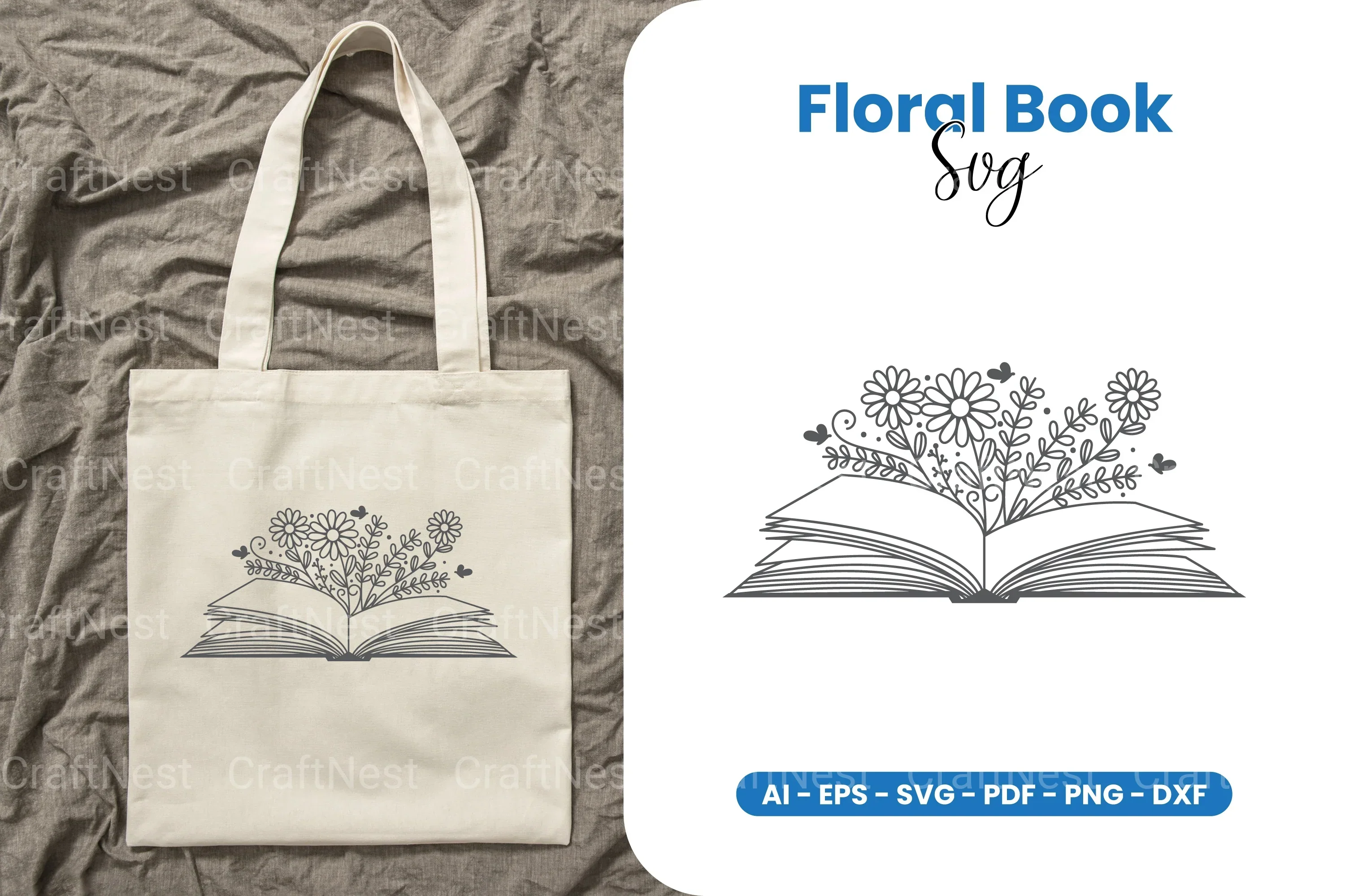 Floral Book SVG Bundle