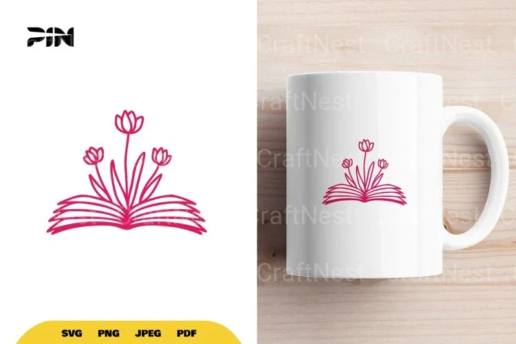 Floral Book SVG Bundle