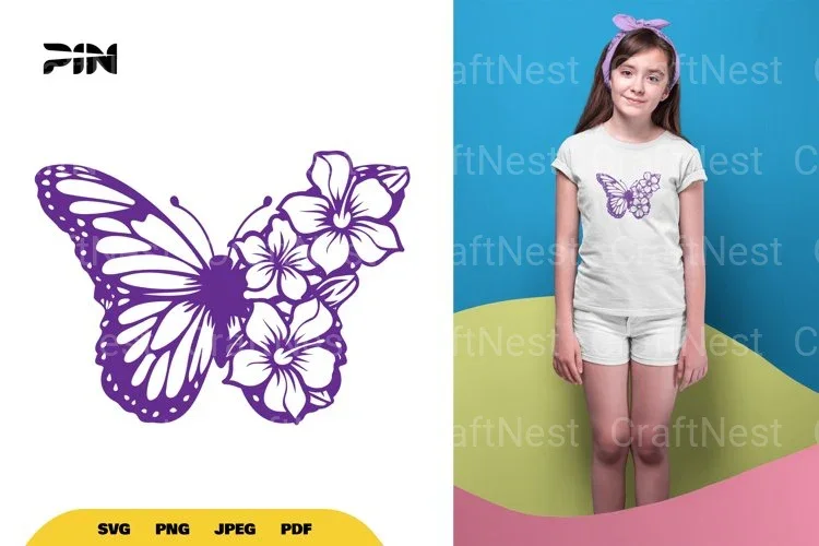 Floral Butterfly SVG Bundle