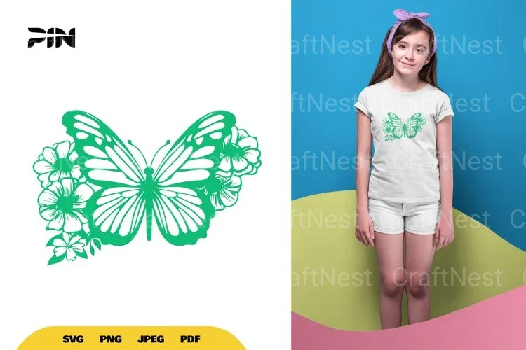 Floral Butterfly SVG Bundle