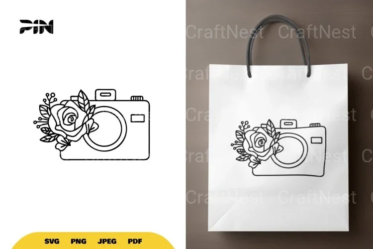 Floral Camera SVG Bundle