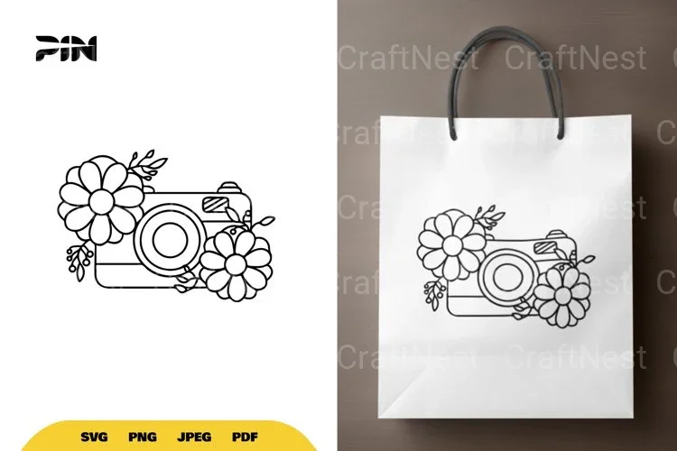 Floral Camera SVG Bundle