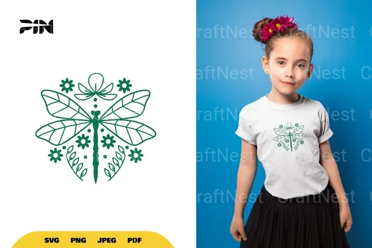 Floral Dragonfly SVG Bundle