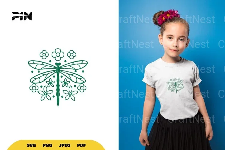 Floral Dragonfly SVG Bundle