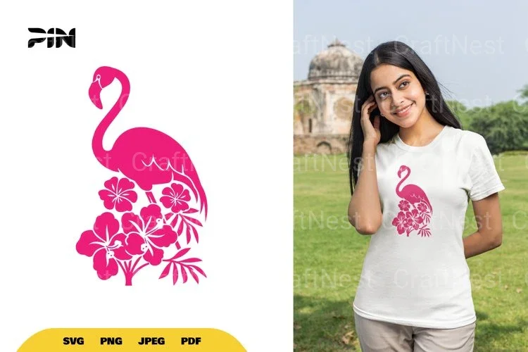 Floral Flamingo SVG Bundle
