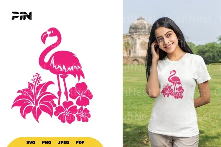 Floral Flamingo SVG Bundle