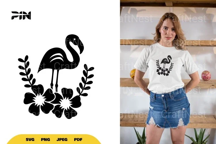 Floral Flamingo SVG Bundle