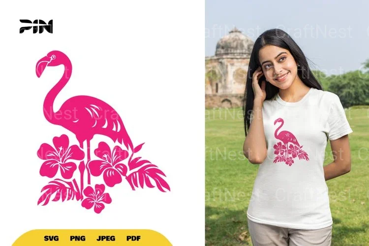 Floral Flamingo SVG Bundle