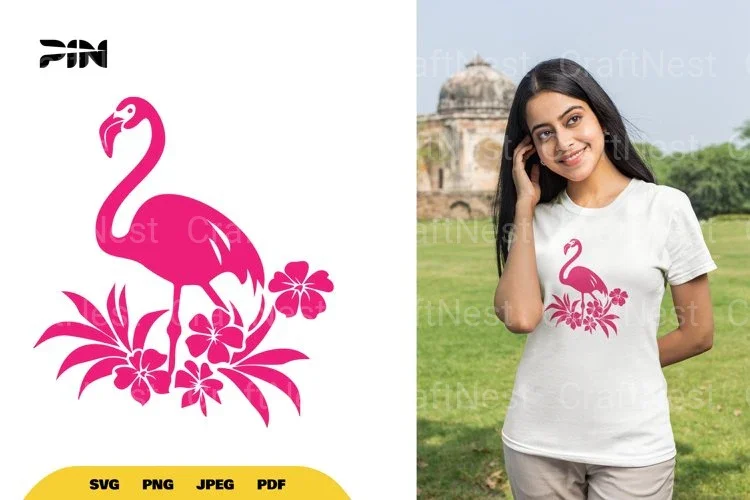 Floral Flamingo SVG Bundle