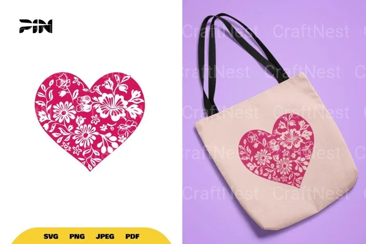 Floral Heart SVG Bundle