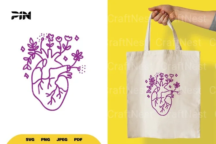 Floral Heart SVG Bundle