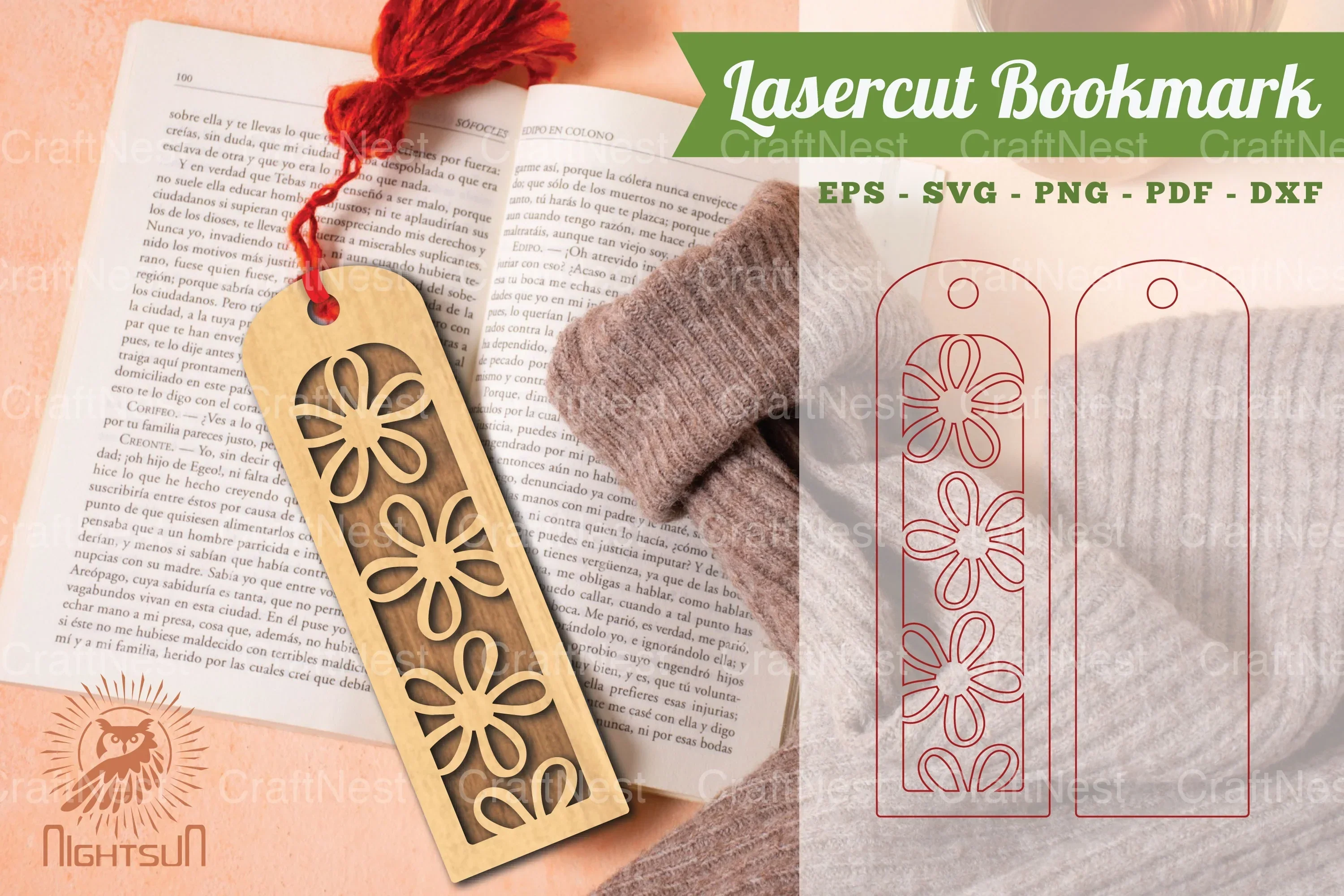 Floral Laser Cut Bookmark Collection