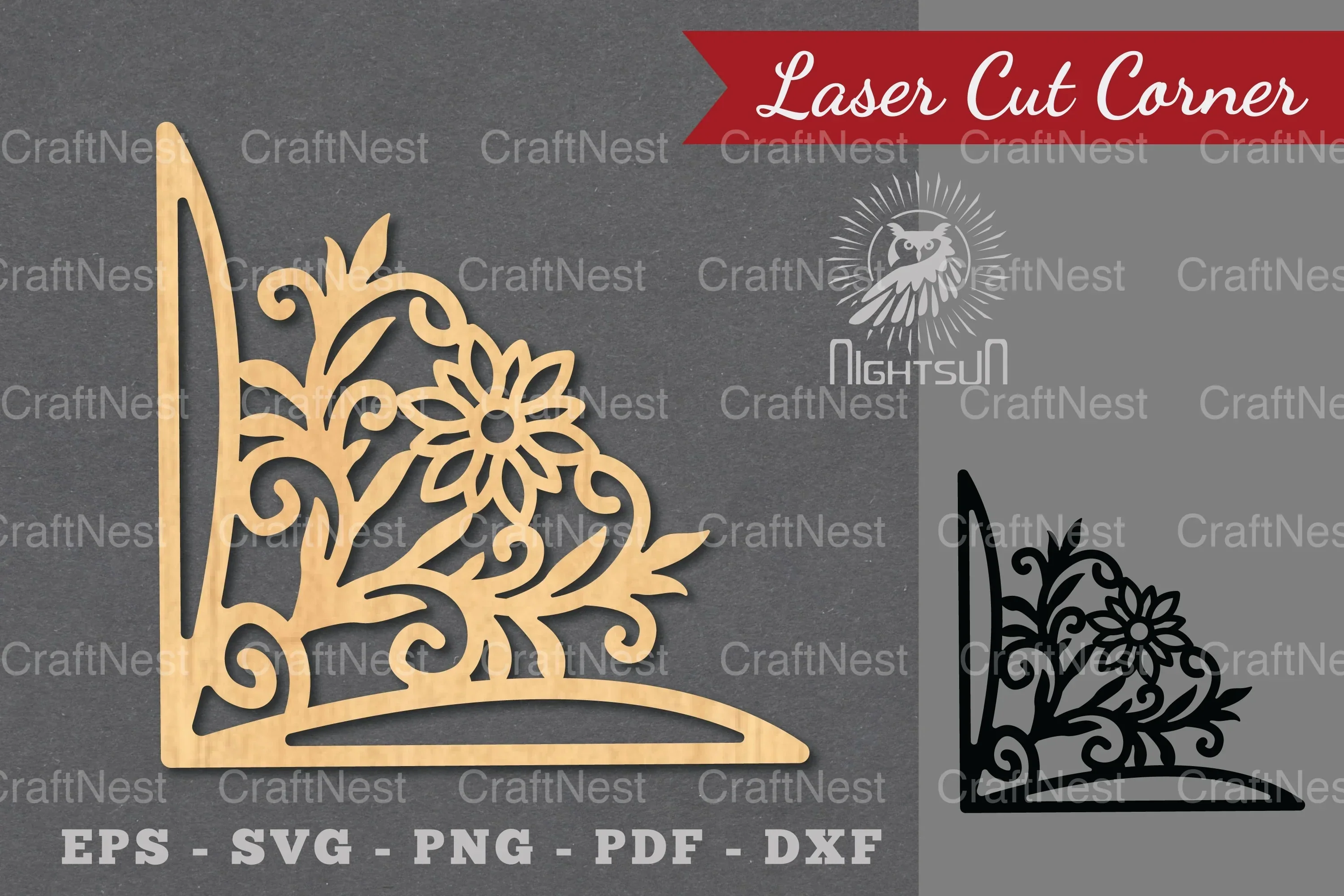 Floral Laser Cut Corner SVG Bundle