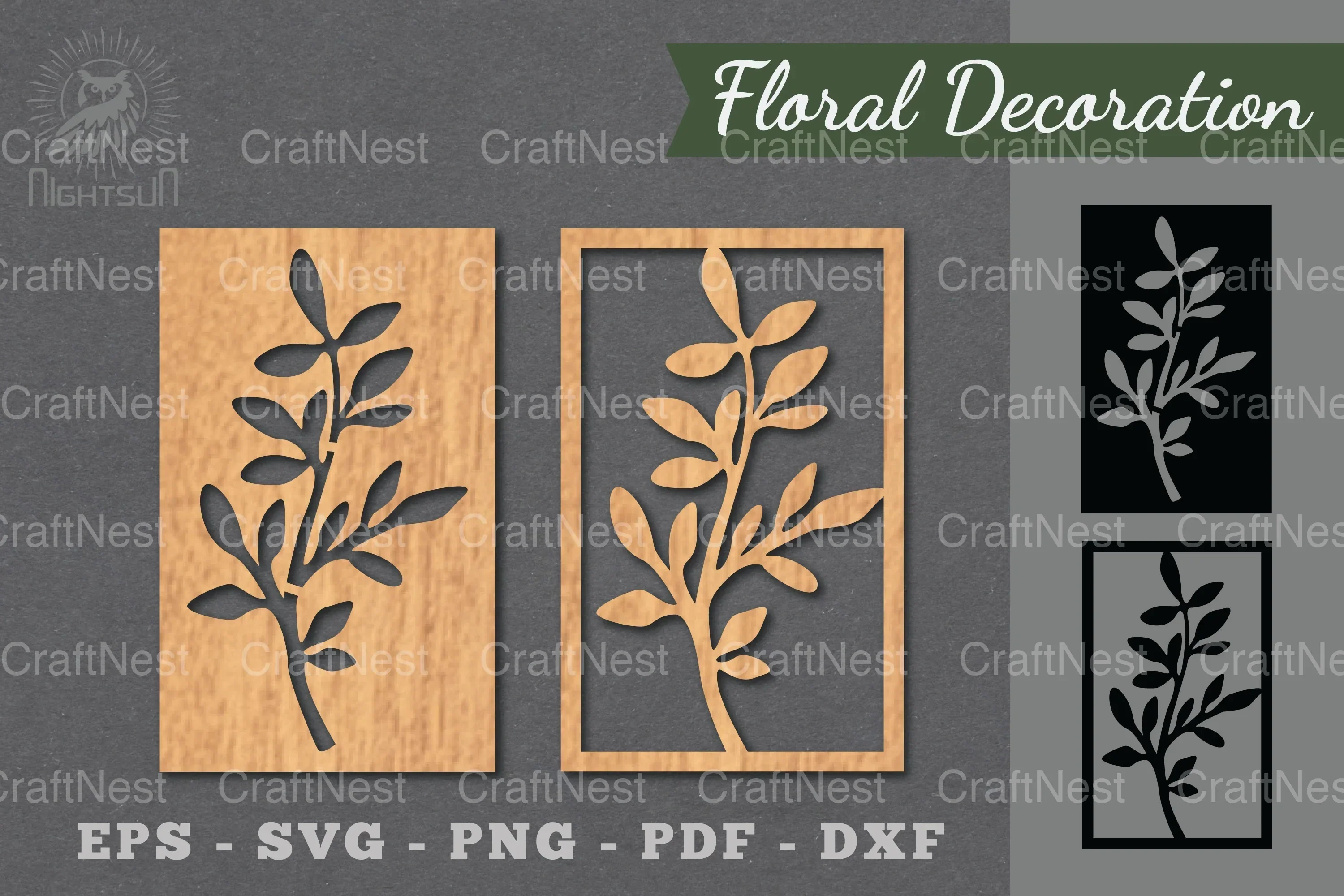 Floral Laser Cut Decoration SVG Bundle