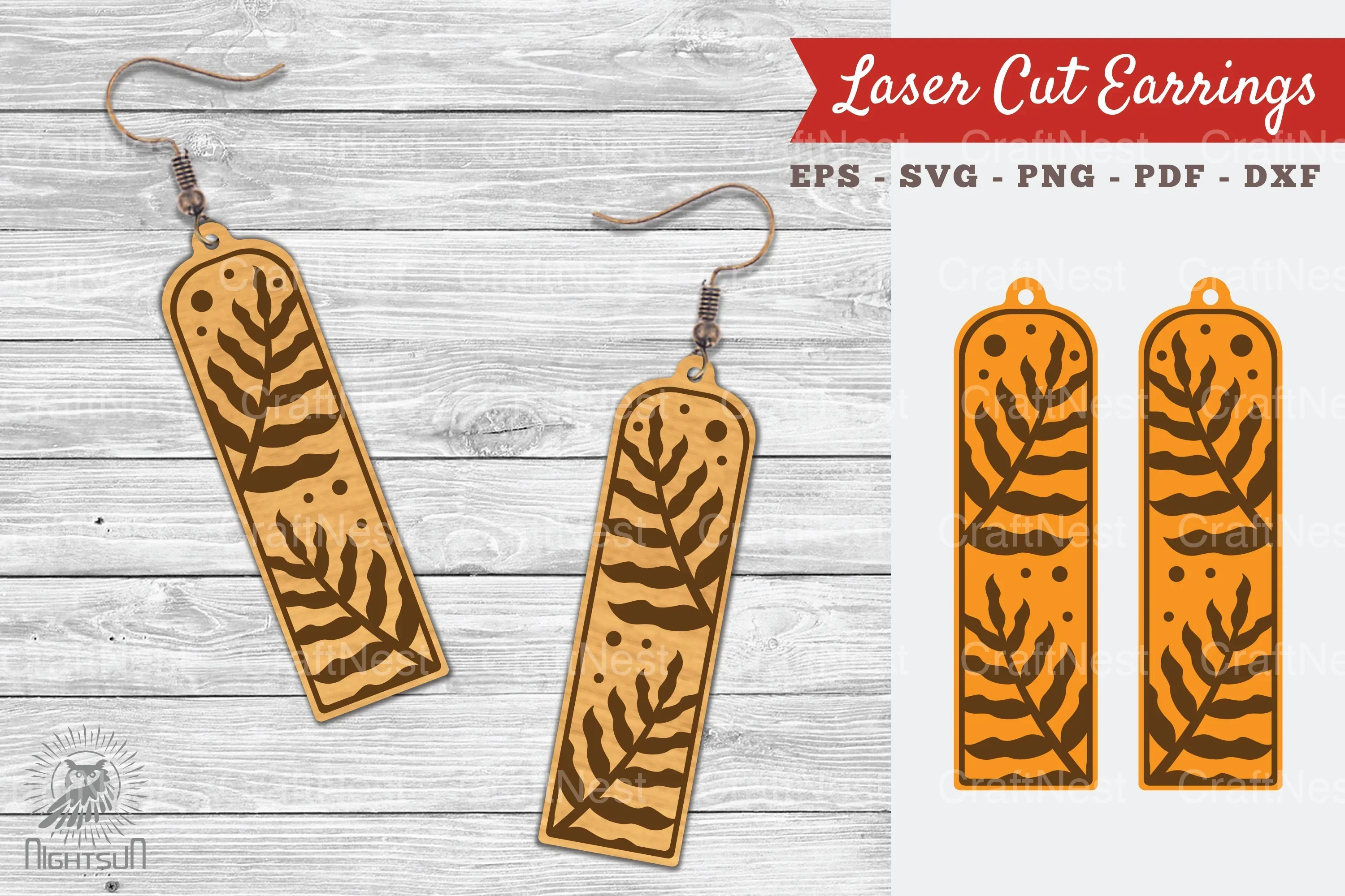 Floral Laser Cut Earrings SVG Bundle