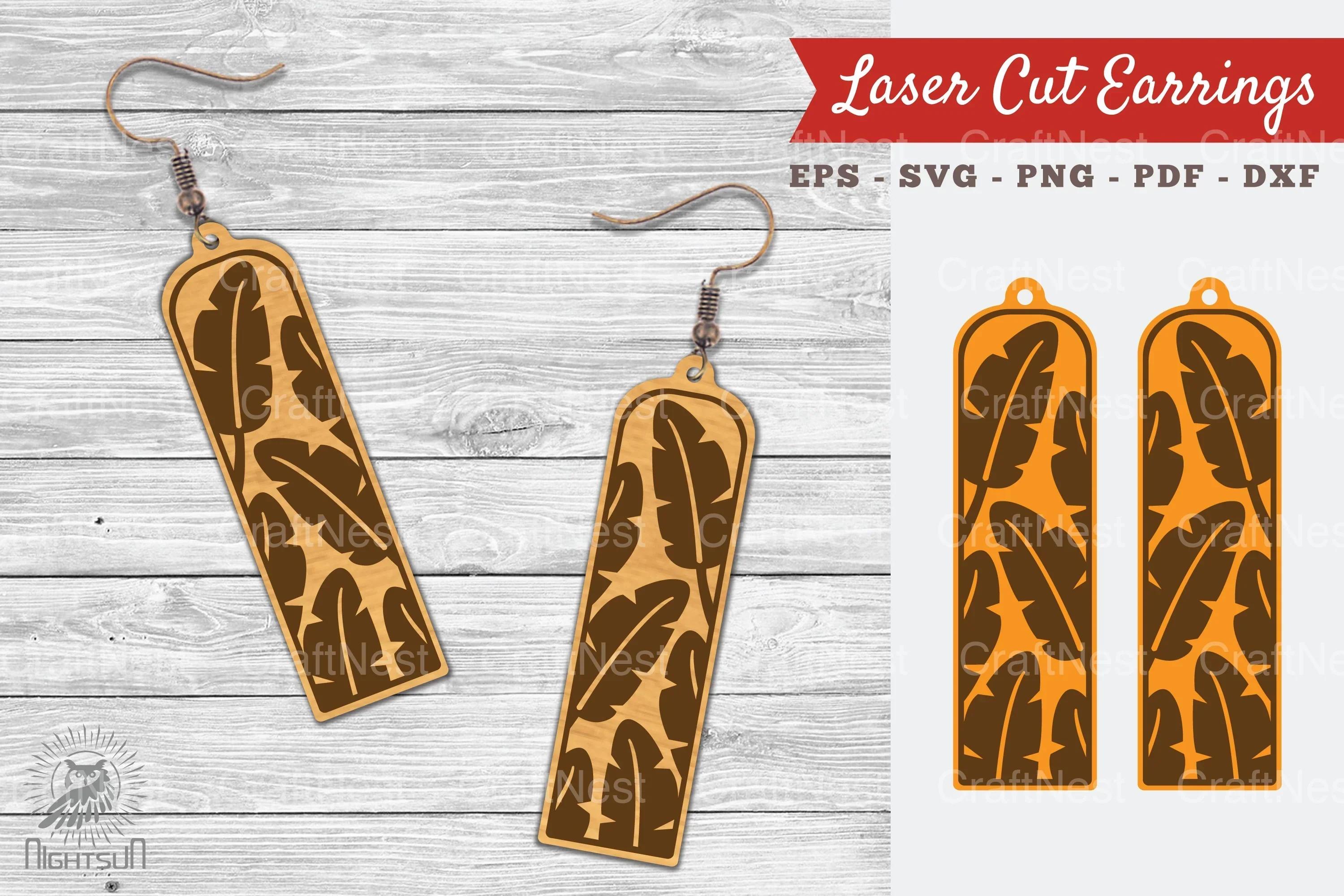 Floral Laser Cut Earrings SVG Bundle