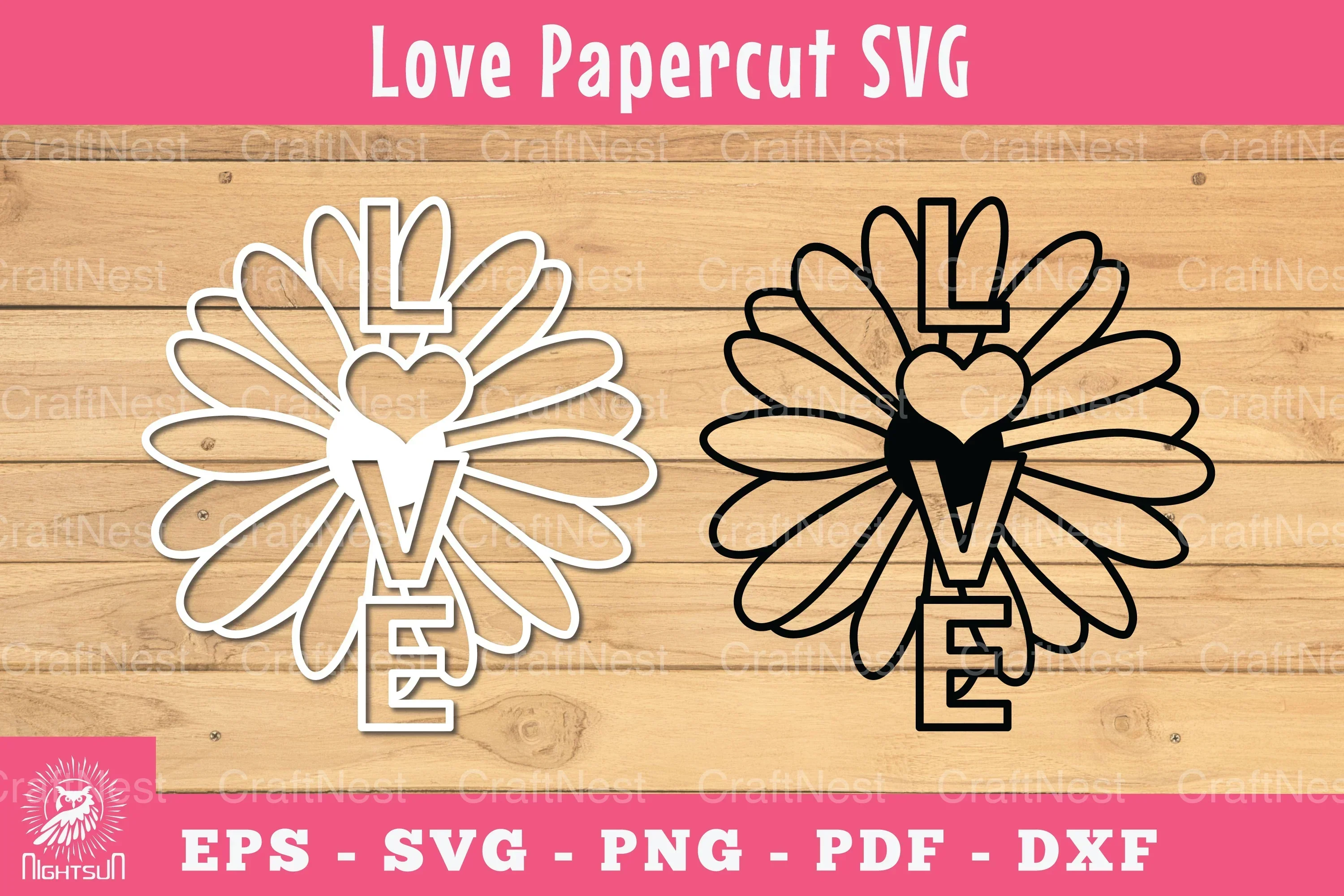 Floral Love Papercut SVG Bundle