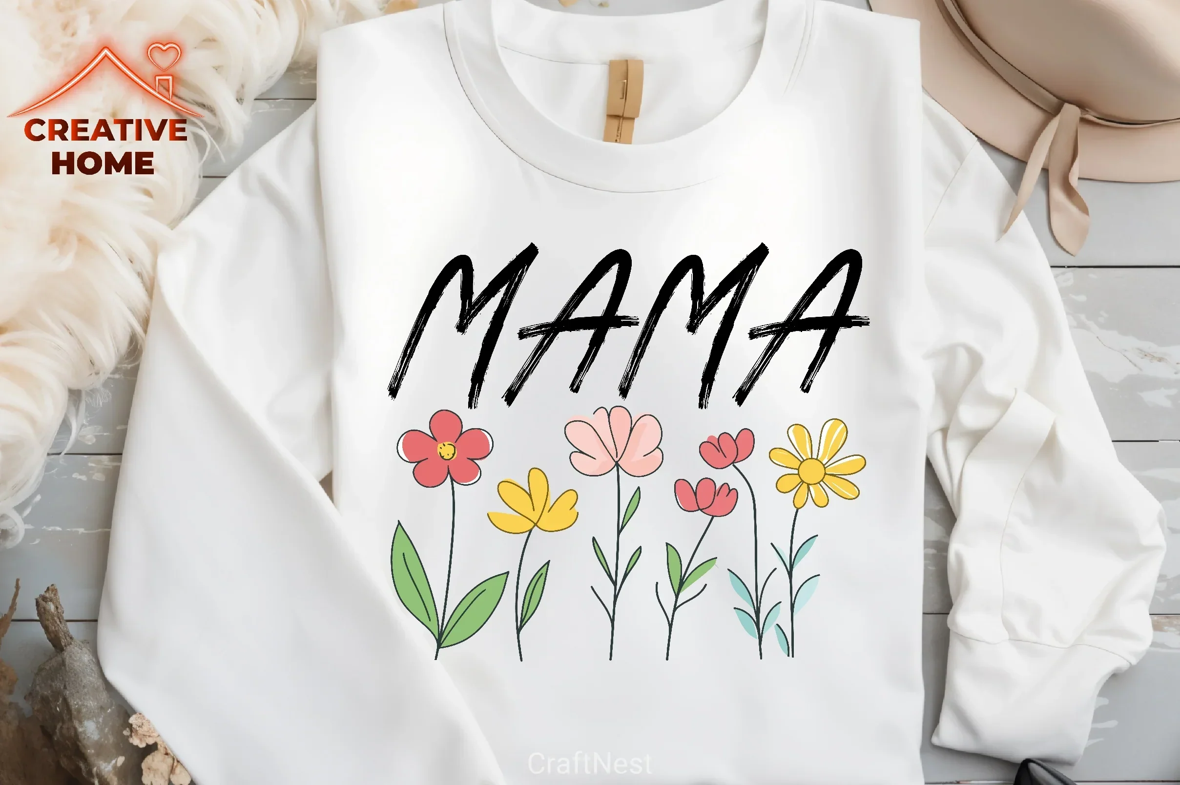 Floral Mama Retro Flowers SVG Bundle - Image 5