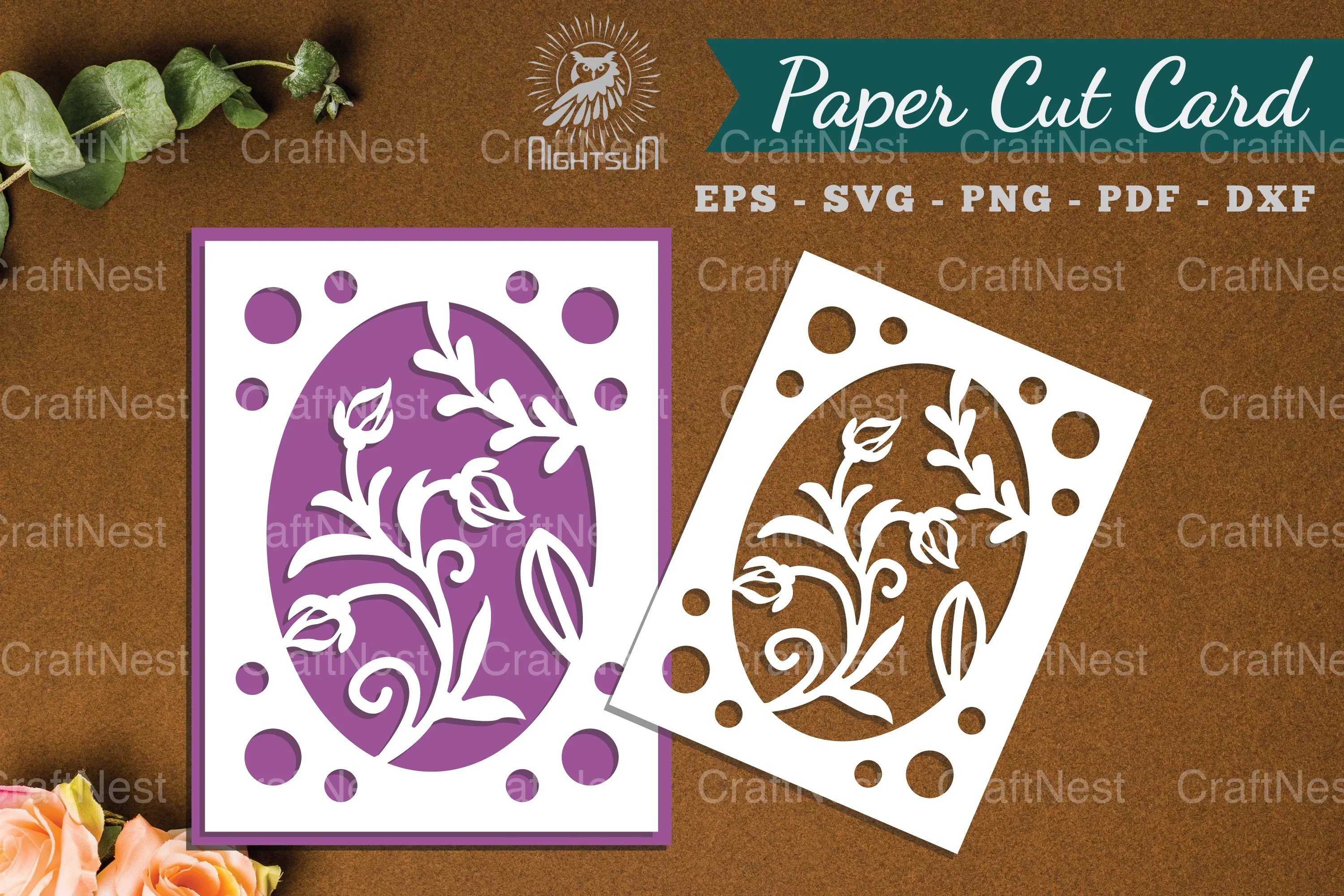 Floral Paper Cut Card SVG Bundle